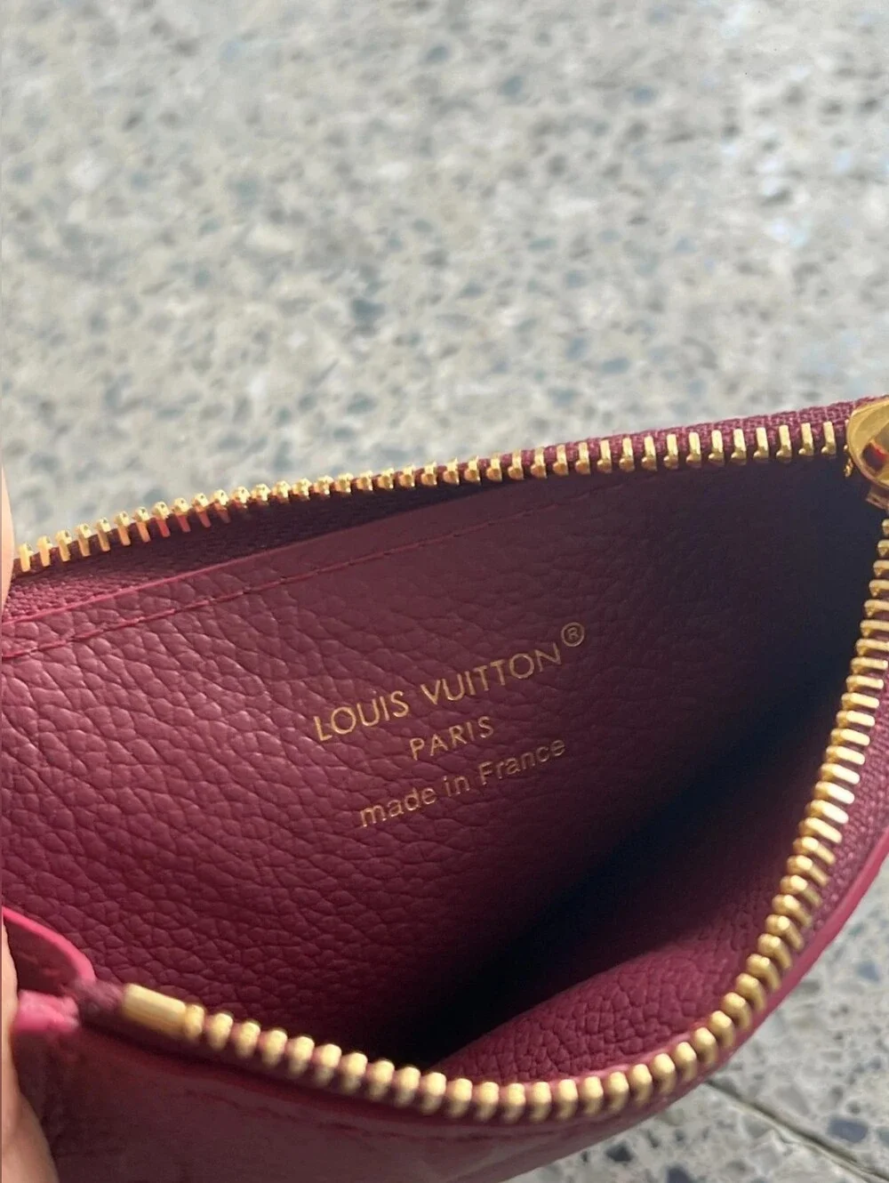 Louis Vuitton Grenat Red Romy Card Holder